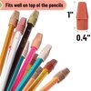 image:imageMr Pen Pencil Top Erasers 120 Pack LatexFree NoSmudge  Cap Pencil Erasers for Precise Erasing Kids Teachers Studying Supplies Vibrant ColorsAutumn Earth