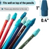 image:imageMr Pen Pencil Top Erasers 120 Pack LatexFree NoSmudge  Cap Pencil Erasers for Precise Erasing Kids Teachers Studying Supplies Vibrant ColorsBlue Shades