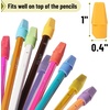 image:imageMr Pen Pencil Top Erasers 120 Pack LatexFree NoSmudge  Cap Pencil Erasers for Precise Erasing Kids Teachers Studying Supplies Vibrant ColorsBright