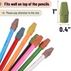 image:imageMr Pen Pencil Top Erasers 120 Pack LatexFree NoSmudge  Cap Pencil Erasers for Precise Erasing Kids Teachers Studying Supplies Vibrant ColorsFolk Festival