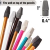 image:imageMr Pen Pencil Top Erasers 120 Pack LatexFree NoSmudge  Cap Pencil Erasers for Precise Erasing Kids Teachers Studying Supplies Vibrant ColorsGrayscale