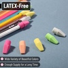 image:imageMr Pen Pencil Top Erasers 120 Pack LatexFree NoSmudge  Cap Pencil Erasers for Precise Erasing Kids Teachers Studying Supplies Vibrant ColorsNeon