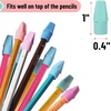 image:imageMr Pen Pencil Top Erasers 120 Pack LatexFree NoSmudge  Cap Pencil Erasers for Precise Erasing Kids Teachers Studying Supplies Vibrant ColorsPink  Mint Hues