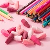 image:imageMr Pen Pencil Top Erasers 120 Pack LatexFree NoSmudge  Cap Pencil Erasers for Precise Erasing Kids Teachers Studying Supplies Vibrant ColorsPink Shades