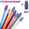 image:imageMr Pen Pencil Top Erasers 120 Pack LatexFree NoSmudge  Cap Pencil Erasers for Precise Erasing Kids Teachers Studying Supplies Vibrant ColorsPurple Shades