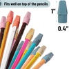 image:imageMr Pen Pencil Top Erasers 120 Pack LatexFree NoSmudge  Cap Pencil Erasers for Precise Erasing Kids Teachers Studying Supplies Vibrant ColorsRetro Colors