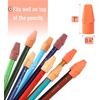 image:imageMr Pen Pencil Top Erasers 120 Pack LatexFree NoSmudge  Cap Pencil Erasers for Precise Erasing Kids Teachers Studying Supplies Vibrant ColorsSunset Orange