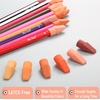 image:imageMr Pen Pencil Top Erasers 120 Pack LatexFree NoSmudge  Cap Pencil Erasers for Precise Erasing Kids Teachers Studying Supplies Vibrant ColorsSunset Orange