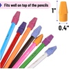 image:imageMr Pen Pencil Top Erasers 120 Pack LatexFree NoSmudge  Cap Pencil Erasers for Precise Erasing Kids Teachers Studying Supplies Vibrant ColorsTwilight Pulse