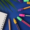 image:imageMr Pen Pencil Top Erasers 120 Pack LatexFree NoSmudge  Cap Pencil Erasers for Precise Erasing Kids Teachers Studying Supplies Vibrant ColorsVibrant