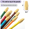 image:imageMr Pen Pencil Top Erasers 120 Pack LatexFree NoSmudge  Cap Pencil Erasers for Precise Erasing Kids Teachers Studying Supplies Vibrant ColorsYellow