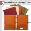 image:imageMr Pen Plastic Folders with Pockets and Prongs 5 Pack Letter Size  Flexible Plastic Folders with ProngsAutumn Earth Colors