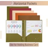 image:imageMr Pen Plastic Folders with Pockets and Prongs 5 Pack Letter Size  Flexible Plastic Folders with ProngsAutumn Earth Colors