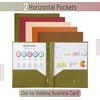 image:imageMr Pen Plastic Folders with Pockets and Prongs 5 Pack Letter Size  Flexible Plastic Folders with ProngsAutumn Earth Colors