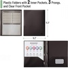 image:imageMr Pen Plastic Folders with Pockets and Prongs 5 Pack Letter Size  Flexible Plastic Folders with ProngsBlack  Organizational Sheets