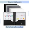 image:imageMr Pen Plastic Folders with Pockets and Prongs 5 Pack Letter Size  Flexible Plastic Folders with ProngsBlack and White