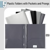 image:imageMr Pen Plastic Folders with Pockets and Prongs 5 Pack Letter Size  Flexible Plastic Folders with ProngsBlack and White