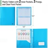 image:imageMr Pen Plastic Folders with Pockets and Prongs 5 Pack Letter Size  Flexible Plastic Folders with ProngsBlue  Organizational Sheets