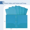 image:imageMr Pen Plastic Folders with Pockets and Prongs 5 Pack Letter Size  Flexible Plastic Folders with ProngsBlue