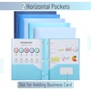 image:imageMr Pen Plastic Folders with Pockets and Prongs 5 Pack Letter Size  Flexible Plastic Folders with ProngsBlue Shades