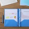 image:imageMr Pen Plastic Folders with Pockets and Prongs 5 Pack Letter Size  Flexible Plastic Folders with ProngsBlue Shades