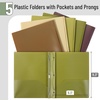 image:imageMr Pen Plastic Folders with Pockets and Prongs 5 Pack Letter Size  Flexible Plastic Folders with ProngsDark Earthy