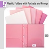 image:imageMr Pen Plastic Folders with Pockets and Prongs 5 Pack Letter Size  Flexible Plastic Folders with ProngsDusty Rose