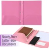 image:imageMr Pen Plastic Folders with Pockets and Prongs 5 Pack Letter Size  Flexible Plastic Folders with ProngsDusty Rose
