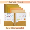 image:imageMr Pen Plastic Folders with Pockets and Prongs 5 Pack Letter Size  Flexible Plastic Folders with ProngsGold Spectrum
