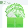 image:imageMr Pen Plastic Folders with Pockets and Prongs 5 Pack Letter Size  Flexible Plastic Folders with ProngsGreen  Organizational Sheets