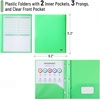 image:imageMr Pen Plastic Folders with Pockets and Prongs 5 Pack Letter Size  Flexible Plastic Folders with ProngsGreen  Organizational Sheets