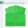 image:imageMr Pen Plastic Folders with Pockets and Prongs 5 Pack Letter Size  Flexible Plastic Folders with ProngsGreen