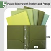 image:imageMr Pen Plastic Folders with Pockets and Prongs 5 Pack Letter Size  Flexible Plastic Folders with ProngsGreen Shades