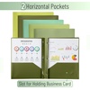image:imageMr Pen Plastic Folders with Pockets and Prongs 5 Pack Letter Size  Flexible Plastic Folders with ProngsGreen Shades