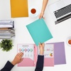 image:imageMr Pen Plastic Folders with Pockets and Prongs 5 Pack Letter Size  Flexible Plastic Folders with ProngsMacaron Colors