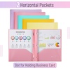 image:imageMr Pen Plastic Folders with Pockets and Prongs 5 Pack Letter Size  Flexible Plastic Folders with ProngsMacaron Colors