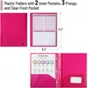 image:imageMr Pen Plastic Folders with Pockets and Prongs 5 Pack Letter Size  Flexible Plastic Folders with ProngsMagenta  Organizational Sheets