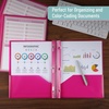 image:imageMr Pen Plastic Folders with Pockets and Prongs 5 Pack Letter Size  Flexible Plastic Folders with ProngsMagenta  Organizational Sheets