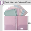 image:imageMr Pen Plastic Folders with Pockets and Prongs 5 Pack Letter Size  Flexible Plastic Folders with ProngsMuted Pastel Colors