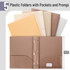 image:imageMr Pen Plastic Folders with Pockets and Prongs 5 Pack Letter Size  Flexible Plastic Folders with ProngsNatural Colors