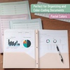 image:imageMr Pen Plastic Folders with Pockets and Prongs 5 Pack Letter Size  Flexible Plastic Folders with ProngsPastel Colors  Organizational Sheets