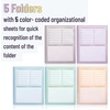 image:imageMr Pen Plastic Folders with Pockets and Prongs 5 Pack Letter Size  Flexible Plastic Folders with ProngsPastel Colors  Organizational Sheets
