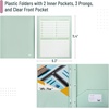 image:imageMr Pen Plastic Folders with Pockets and Prongs 5 Pack Letter Size  Flexible Plastic Folders with ProngsPastel Colors  Organizational Sheets