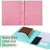 image:imageMr Pen Plastic Folders with Pockets and Prongs 5 Pack Letter Size  Flexible Plastic Folders with ProngsPastel Colors