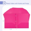 image:imageMr Pen Plastic Folders with Pockets and Prongs 5 Pack Letter Size  Flexible Plastic Folders with ProngsPink