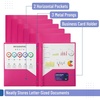 image:imageMr Pen Plastic Folders with Pockets and Prongs 5 Pack Letter Size  Flexible Plastic Folders with ProngsPink
