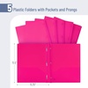 image:imageMr Pen Plastic Folders with Pockets and Prongs 5 Pack Letter Size  Flexible Plastic Folders with ProngsPink