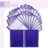 image:imageMr Pen Plastic Folders with Pockets and Prongs 5 Pack Letter Size  Flexible Plastic Folders with ProngsPurple  Organizational Sheets