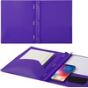 image:imageMr Pen Plastic Folders with Pockets and Prongs 5 Pack Letter Size  Flexible Plastic Folders with ProngsPurple
