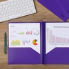 image:imageMr Pen Plastic Folders with Pockets and Prongs 5 Pack Letter Size  Flexible Plastic Folders with ProngsPurple